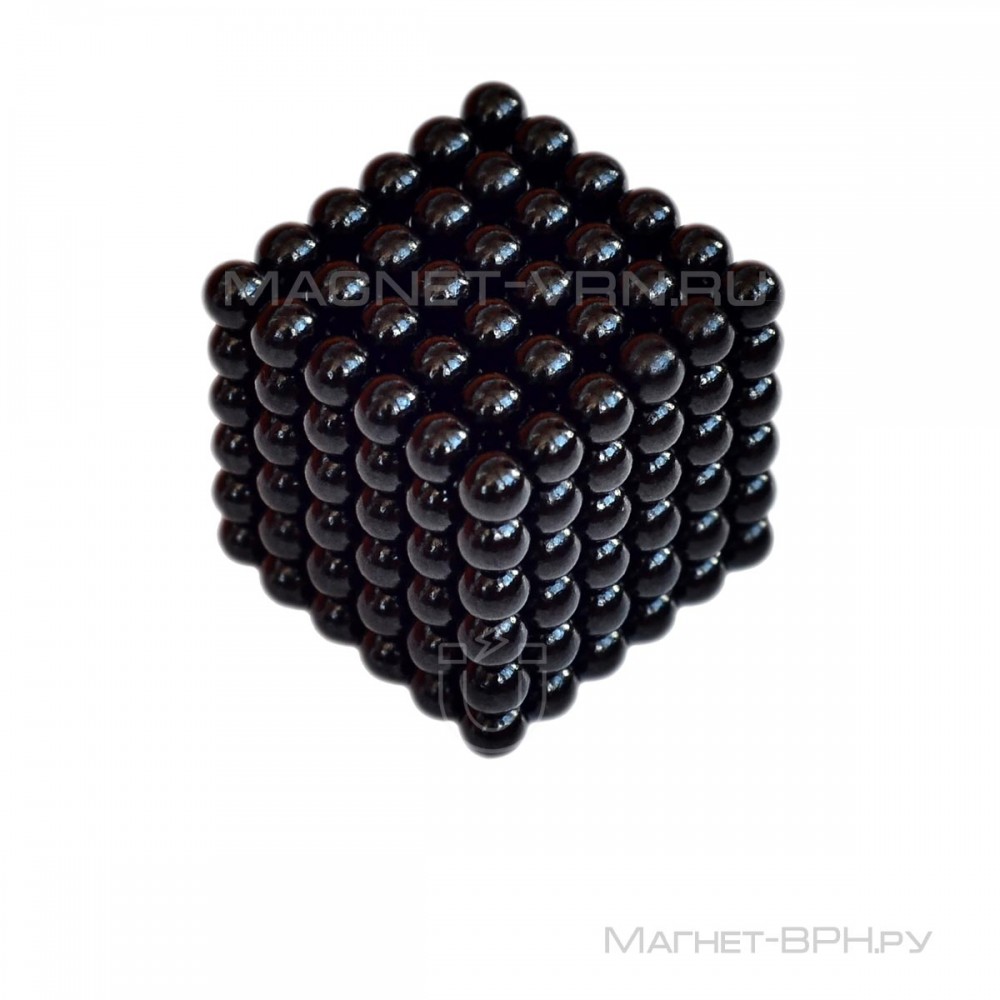 Неокуб черный 5 мм, 216 шариков